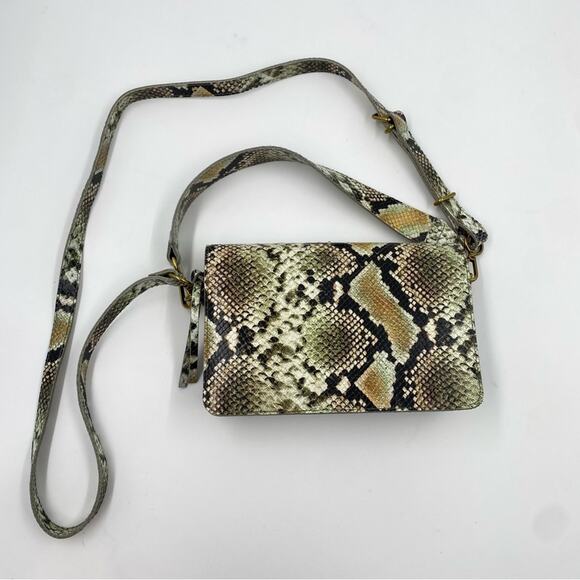 Madewell Flap Convertible Crossbody Snake Leather new with tags purse‎ - Picture 6 of 13